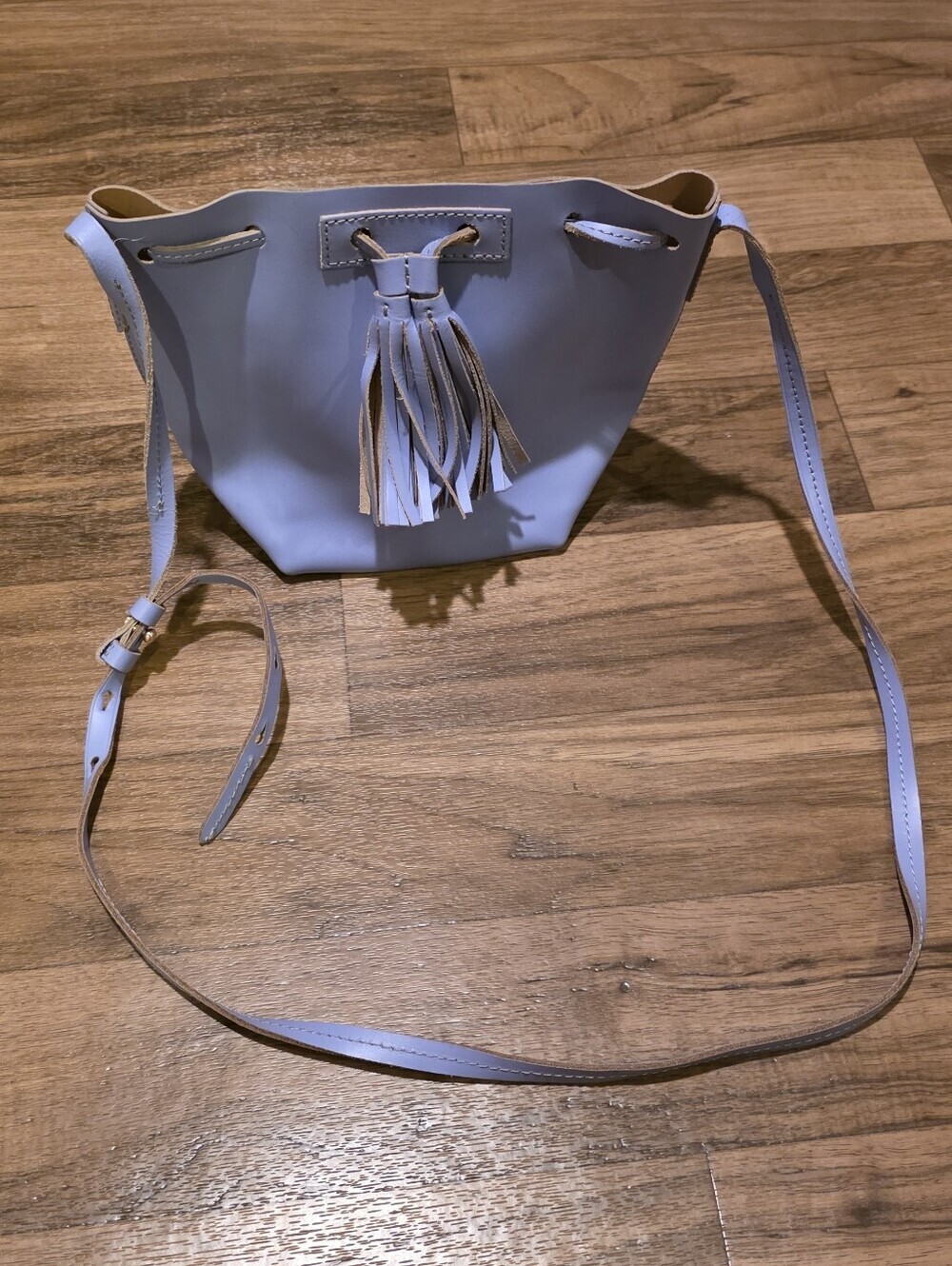 Jcrew Women’s Light Blue Tassel Bucket Crossbody Bag
